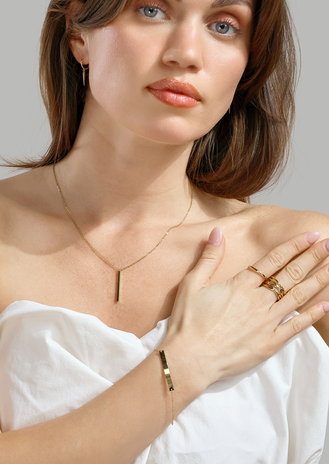 Armbånd Lineara - 18k Gullbelagt