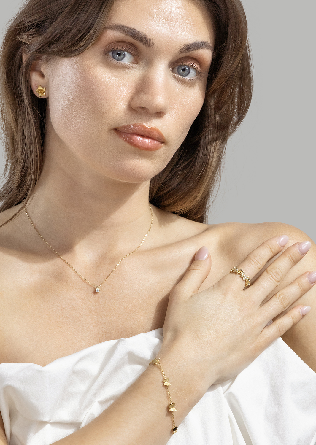 Øredobb Flores - 18k Gold Plated