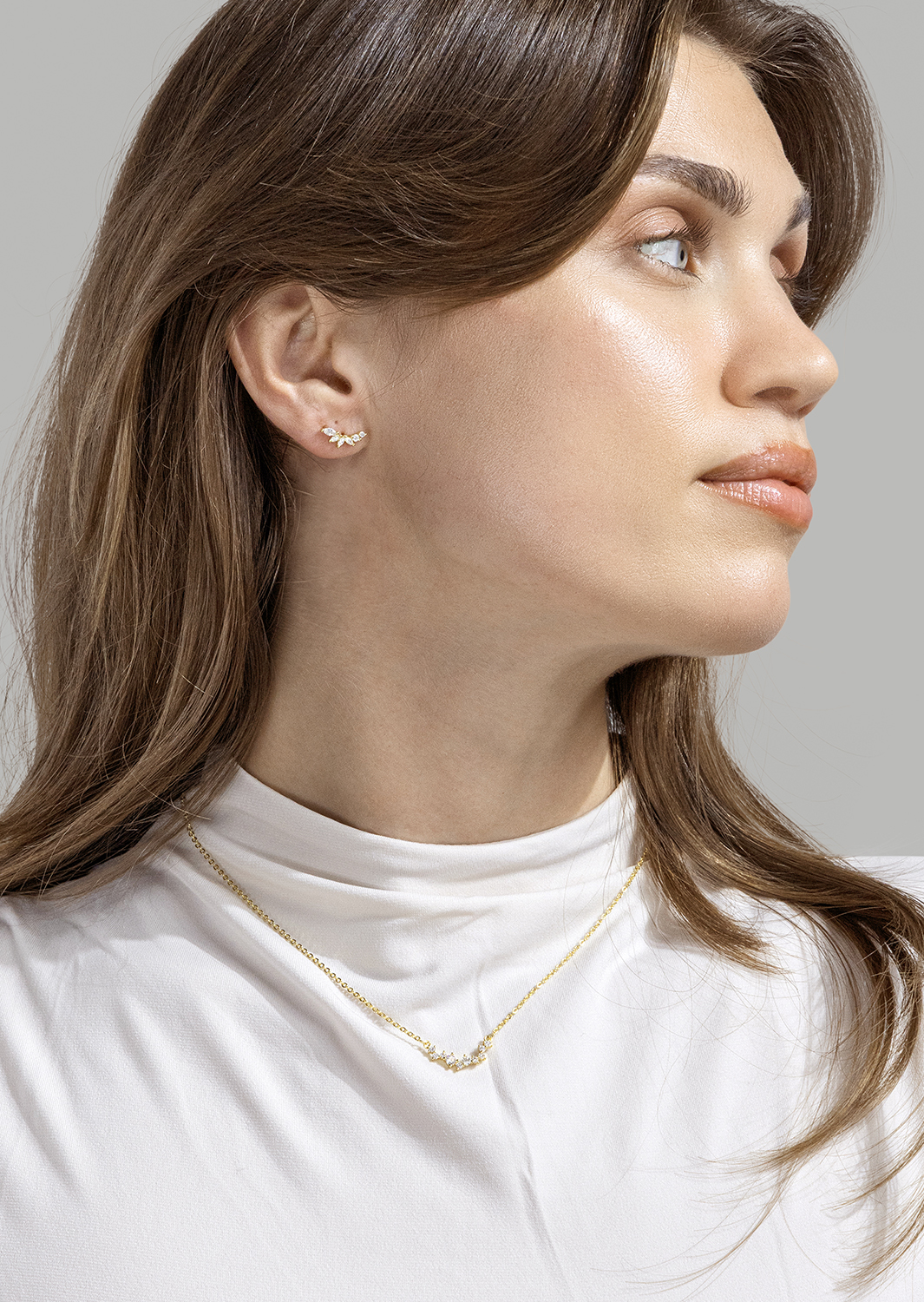 Øredobber Leaf Studs - 18k Gold Plated