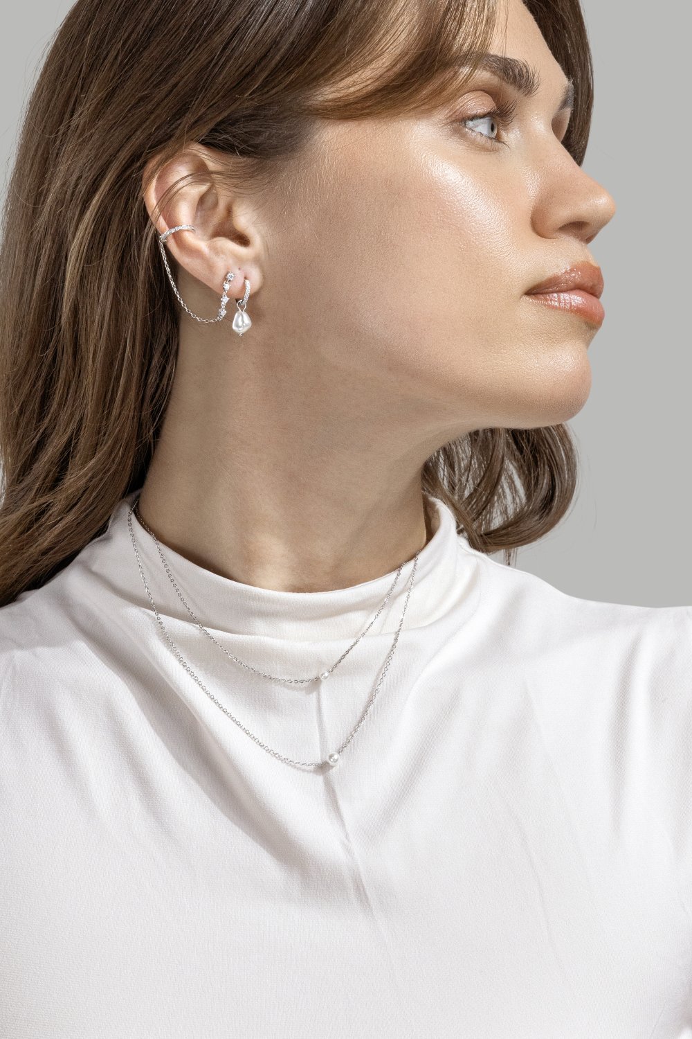 Pearl Charm Øredobber – Sølvbelagte