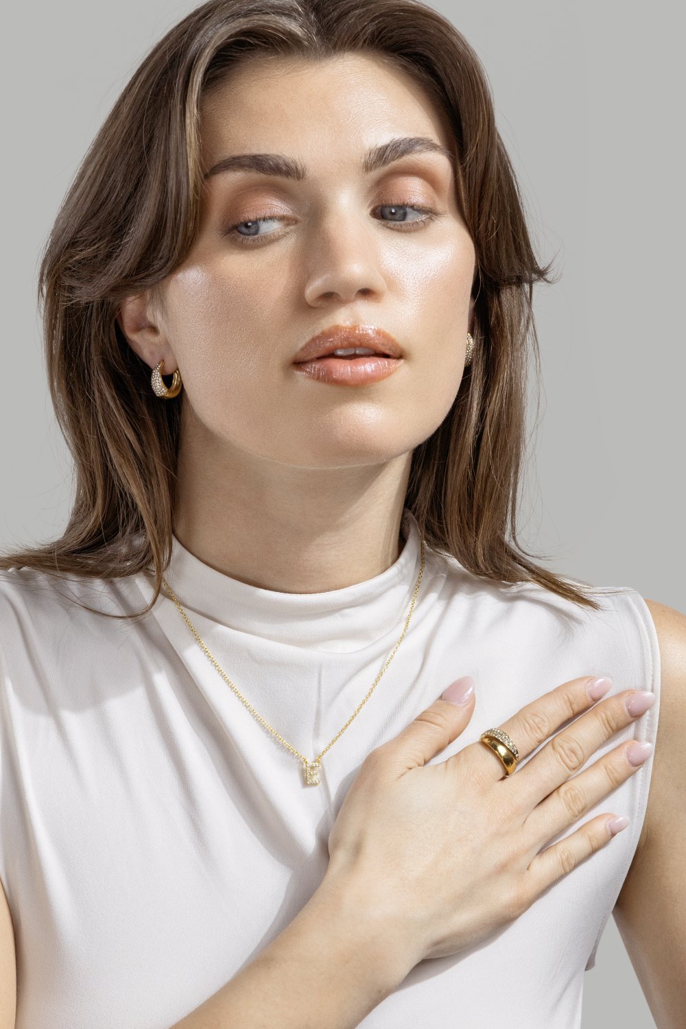 Halskjede Initial Letters A-N – 18k Gold Plated