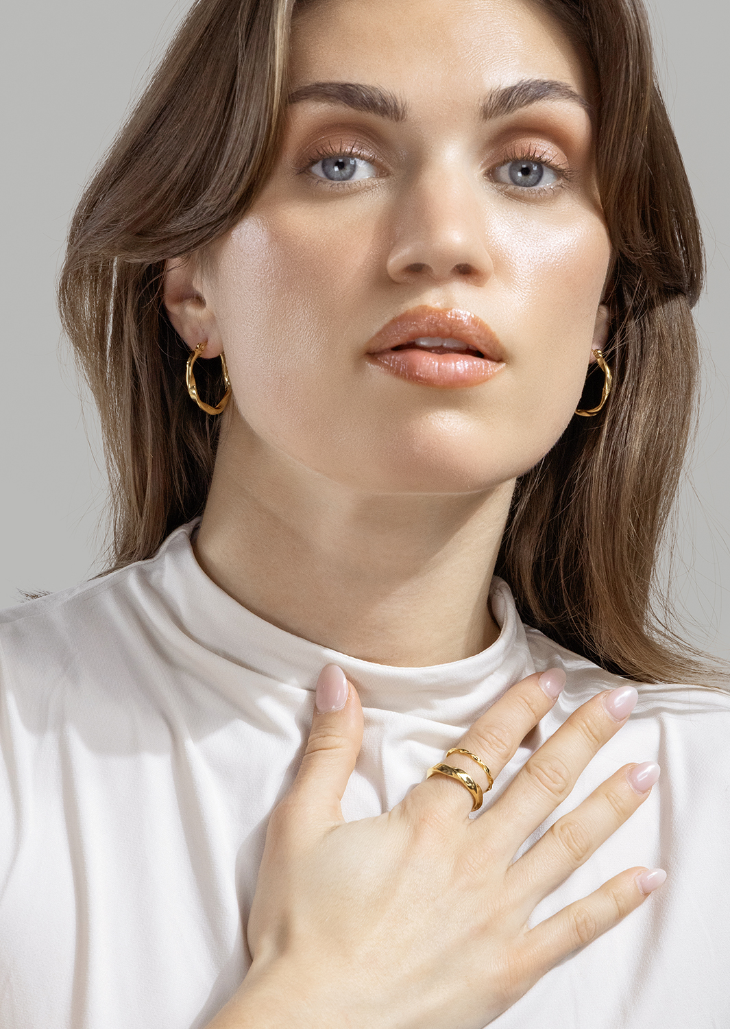 Ring Swirl - 18k gullbelagt