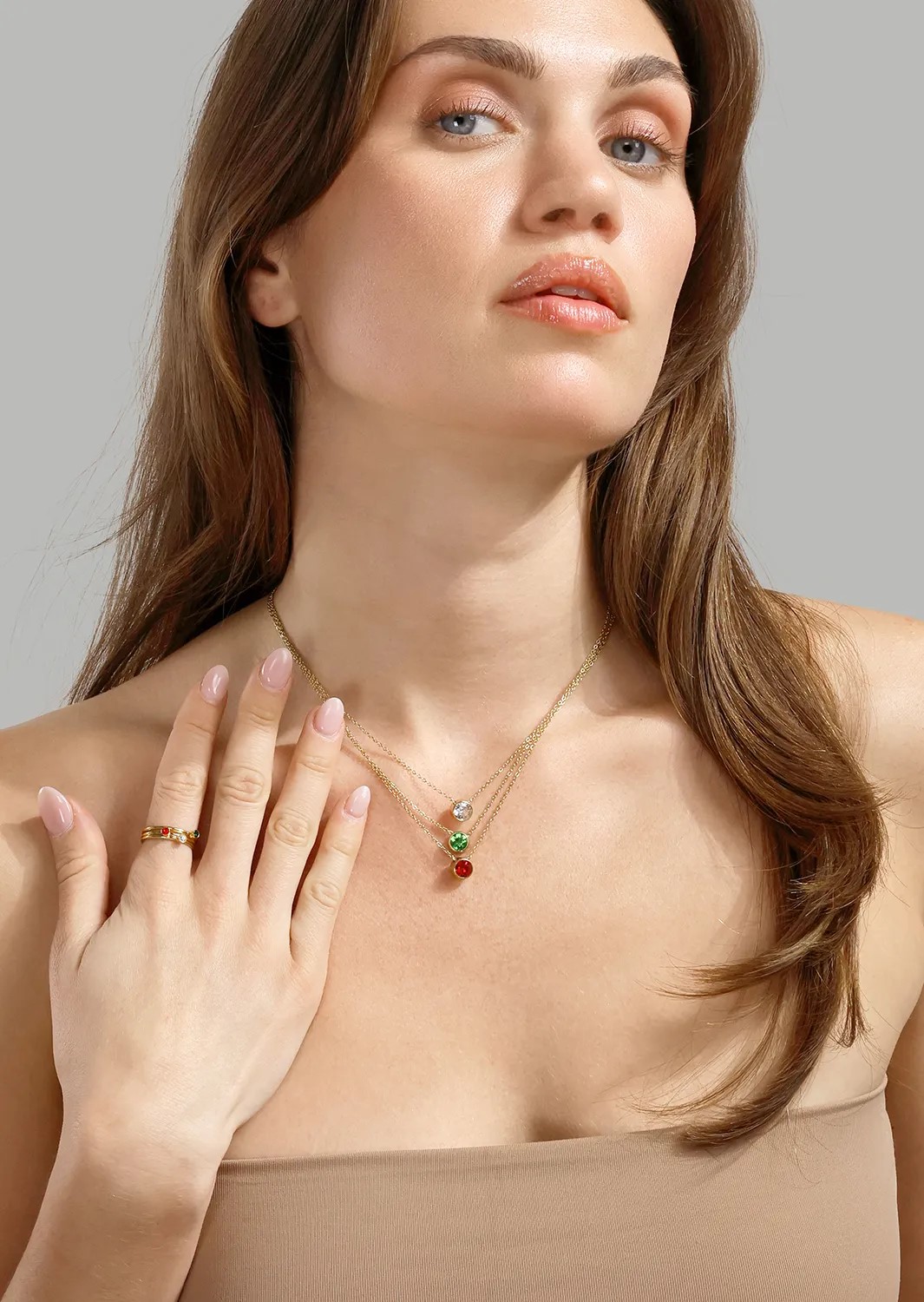 Trinity Prisma Ring - 18k Gullbelagt