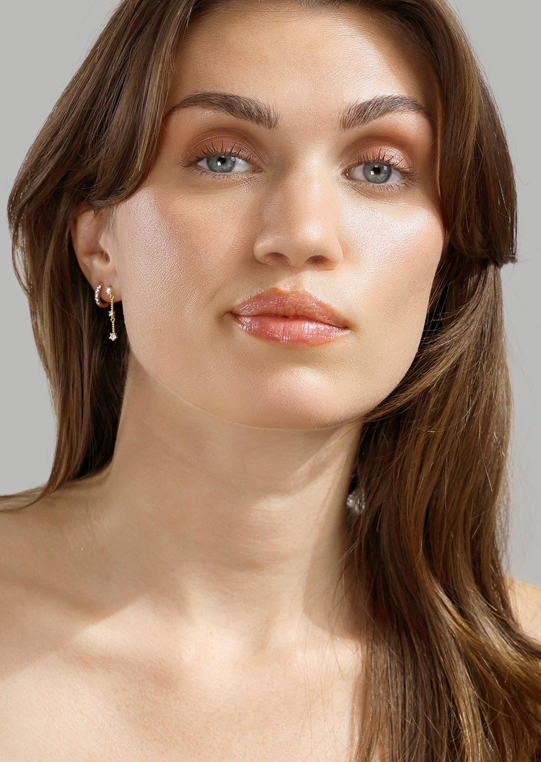 Øredobber Luna strip - 18k Gold Plated