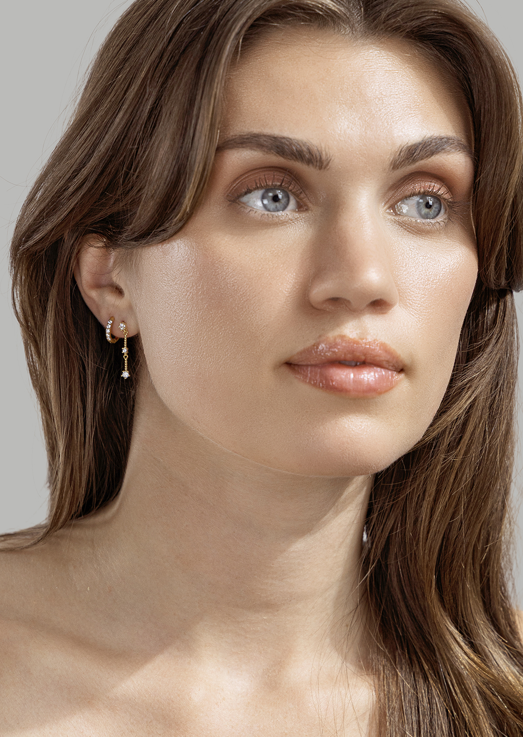 Øredobber Luna strip - 18k Gold Plated