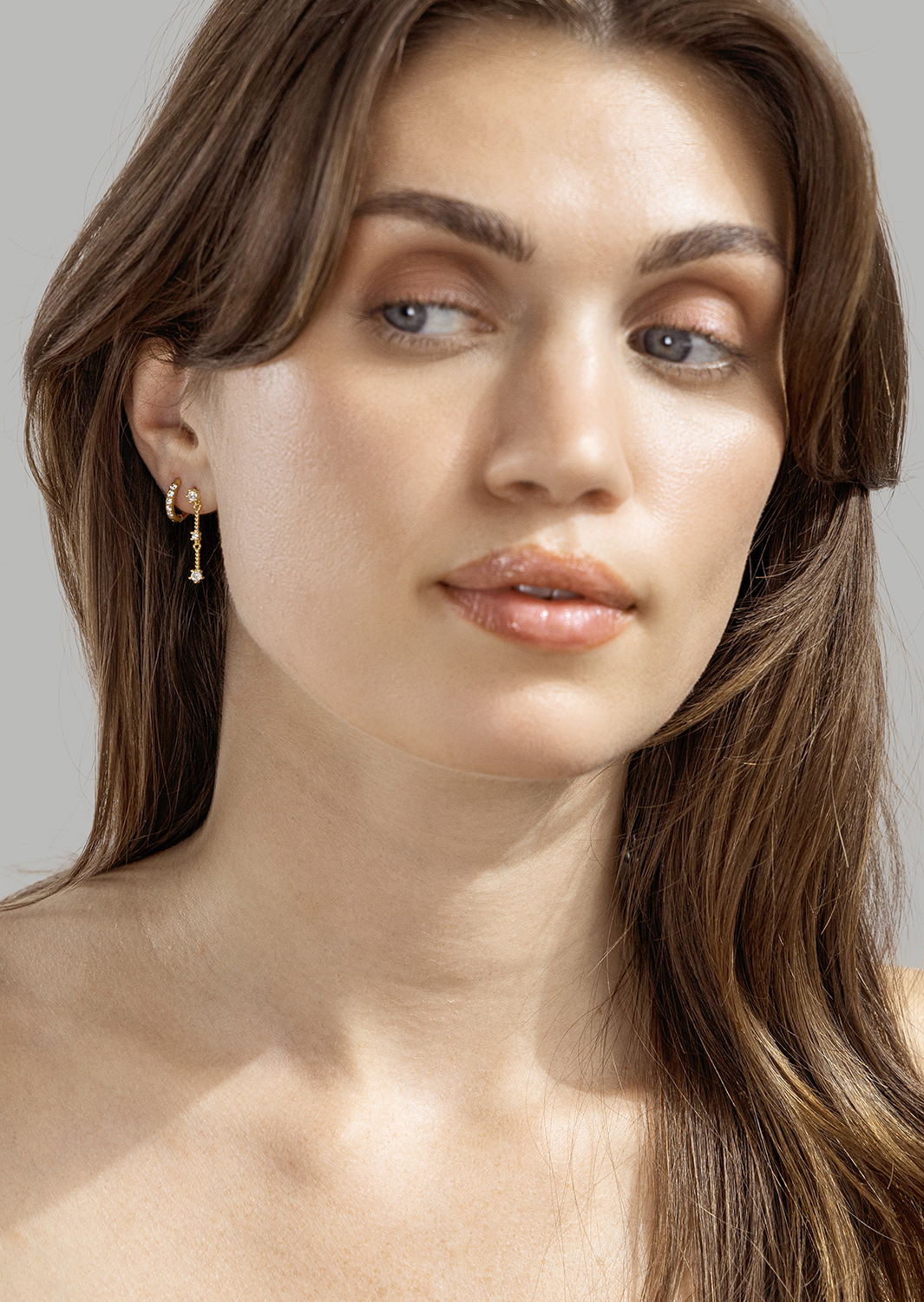 Øredobber Luna strip - 18k Gold Plated