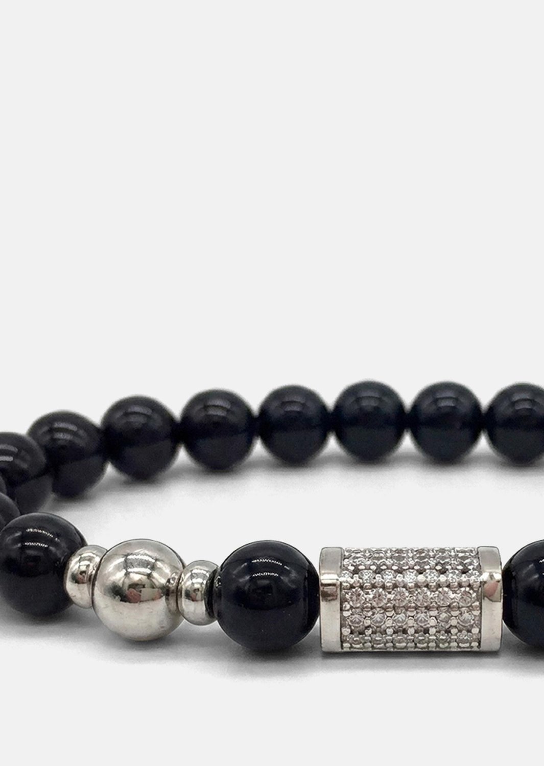 Perlearmbånd Obsidian Valor