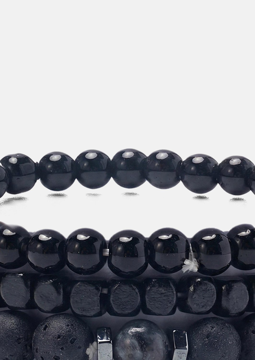 Perlearmbånd Obsidian Edge