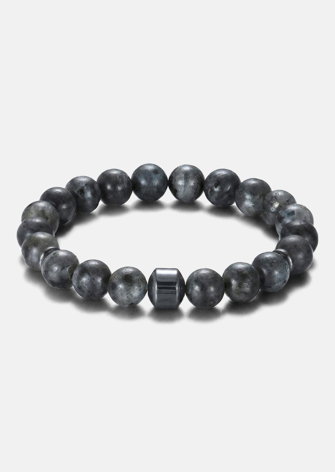 Perlearmbånd Obsidian Charm