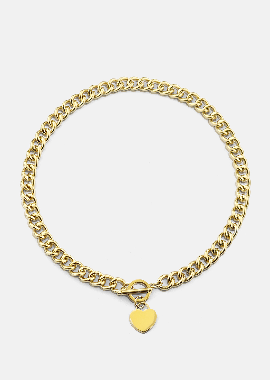 Luxe Circle Charm Necklace - 18k Gold Plated