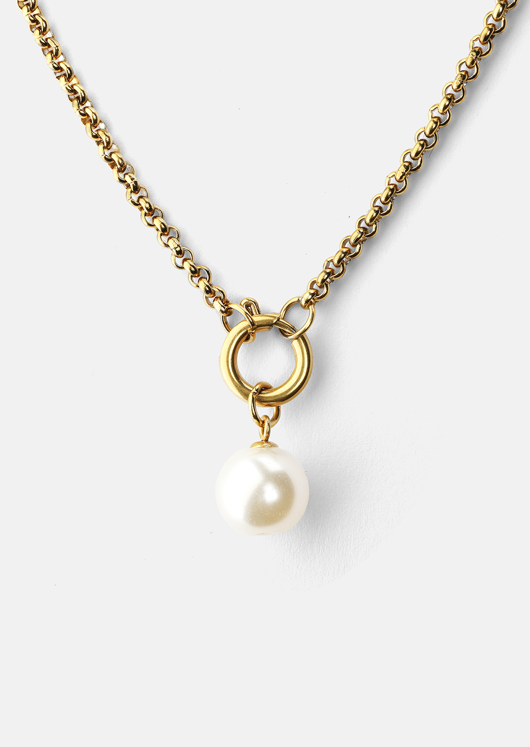 Halskjede Opal Circle Necklace- 18k Gullbelagt