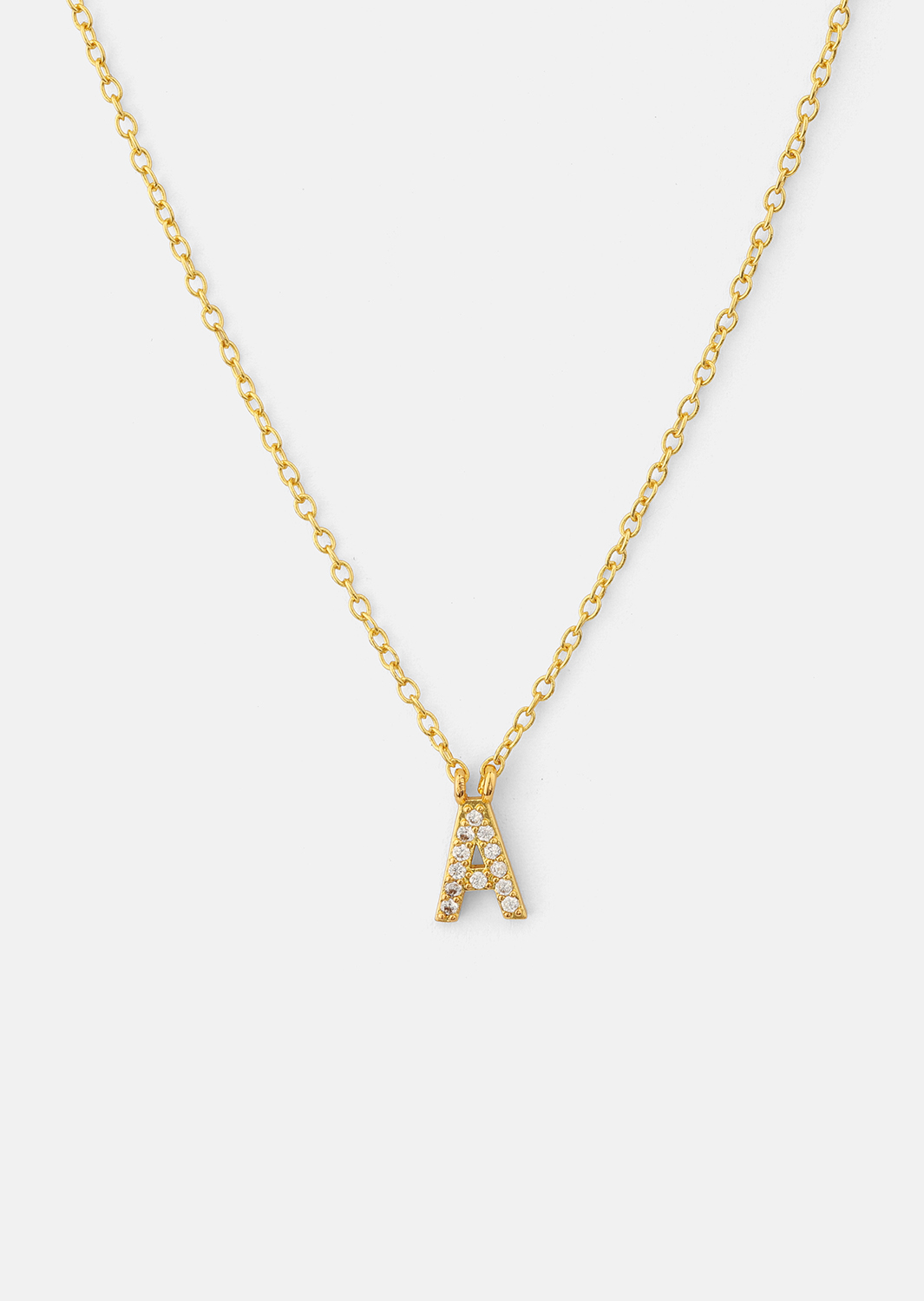 Halskjede Initial Letters A-N – 18k Gold Plated