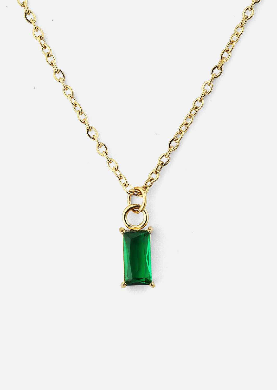 Halskjede Emeraldis - 18k Gullbelagt