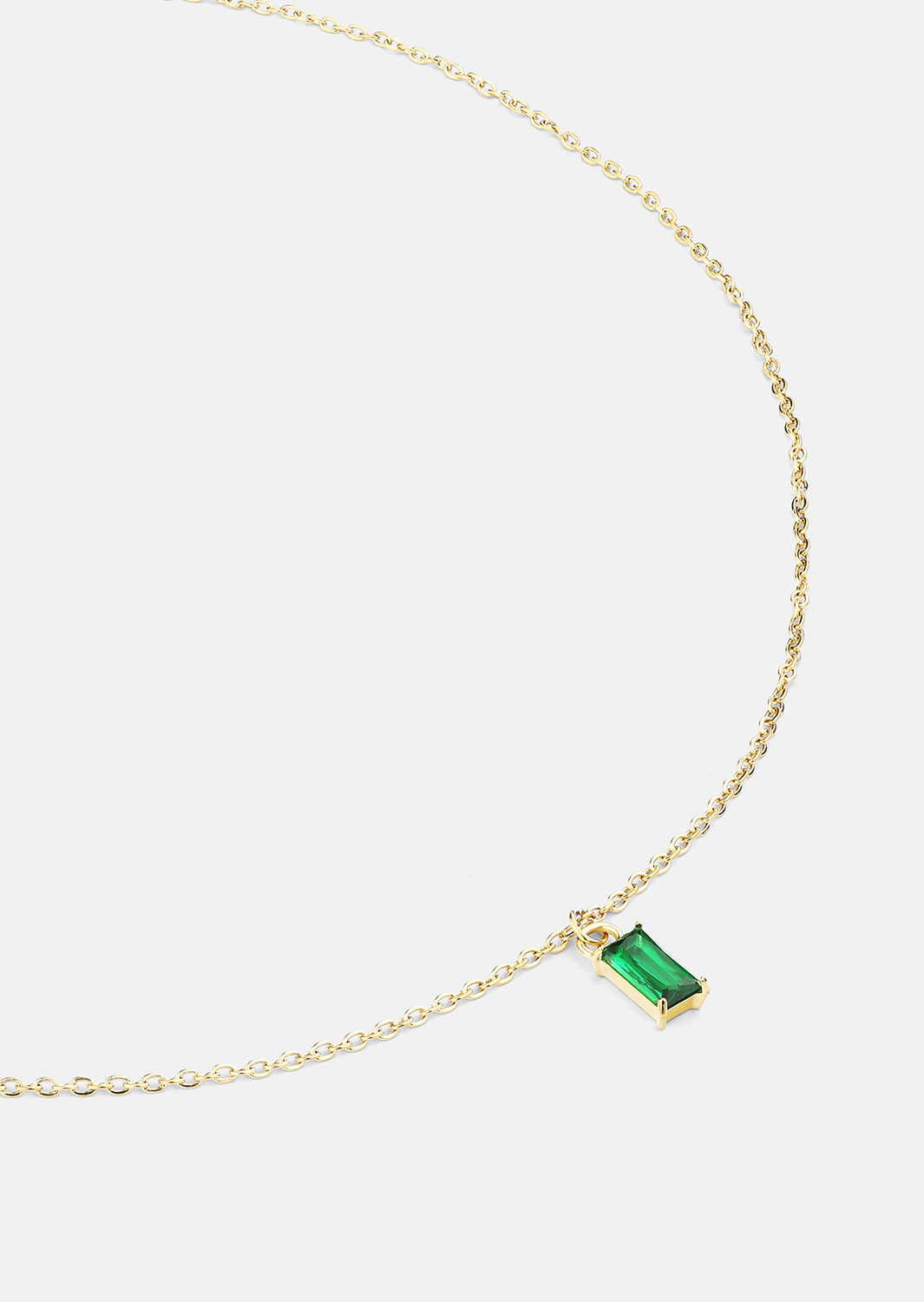 Halskjede Emeraldis - 18k Gullbelagt
