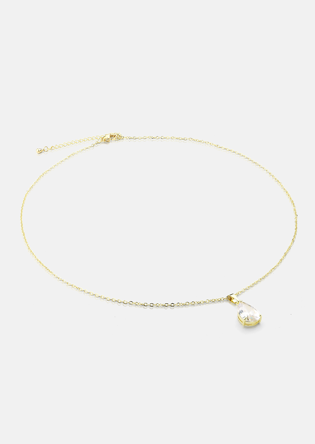 Kjede Luna Teardrop - 18k Gullbelagt