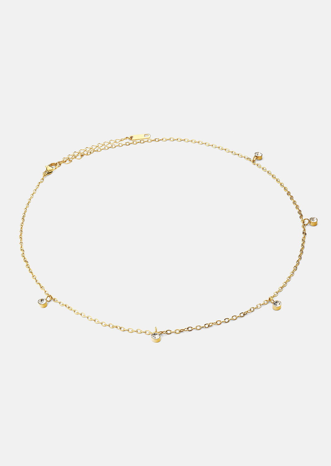 Halskjede Luna Drops - 18k Gullbelagt