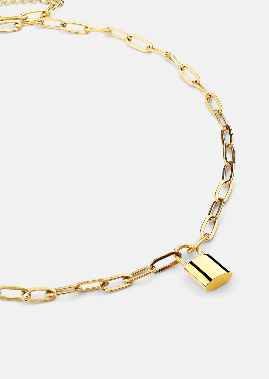 Halskjede Golden Lock – 18k Gullbelagt