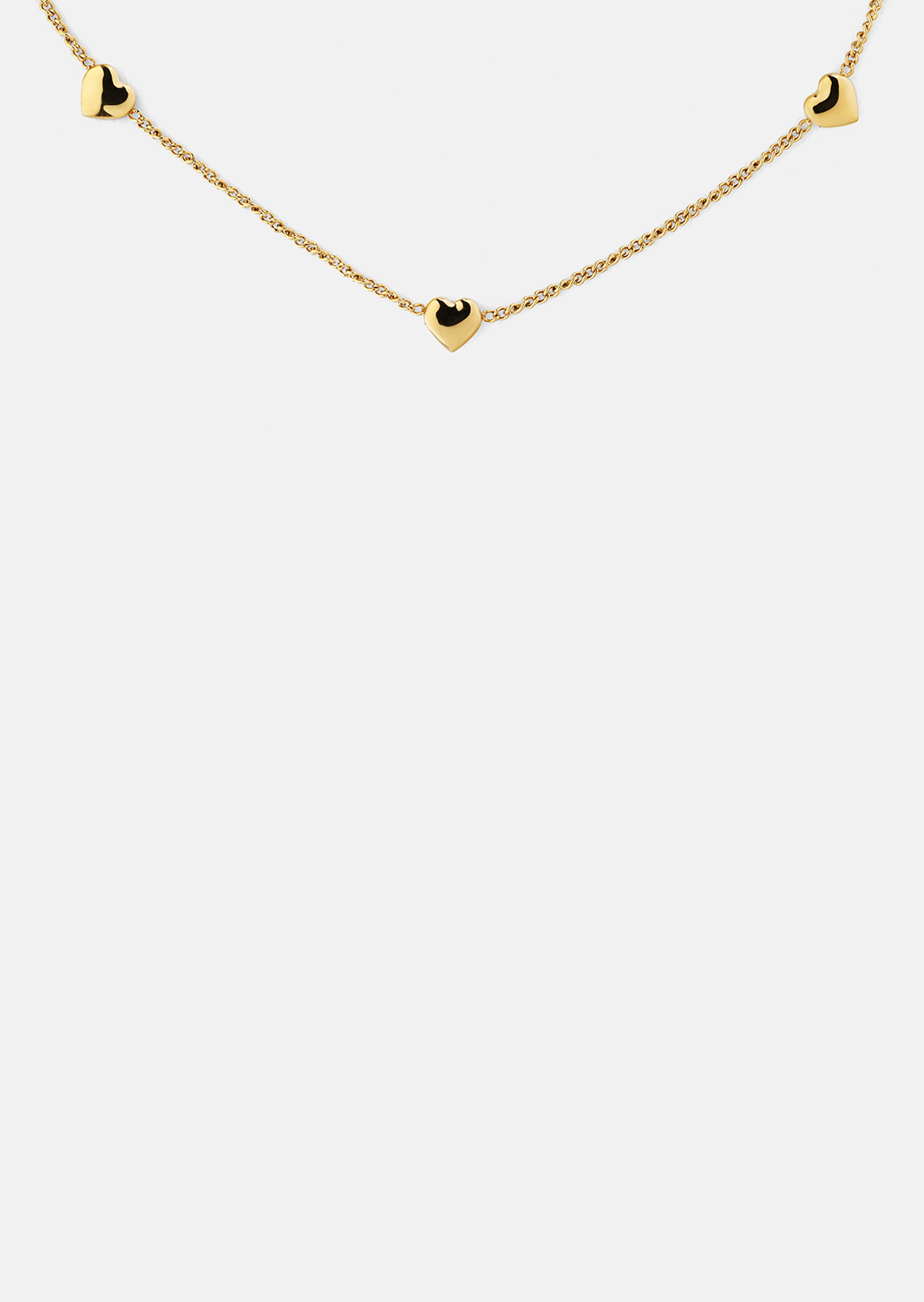 Halskjede Golden Hearts - 18k Gullbelagt