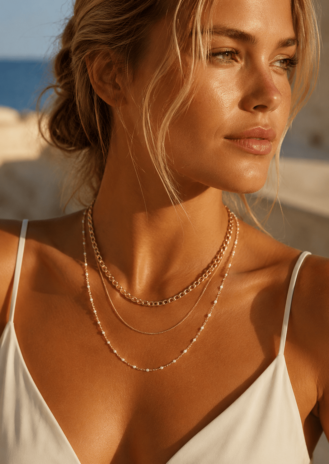 Halskjede Layered Elegance - 18k Gullbelagt
