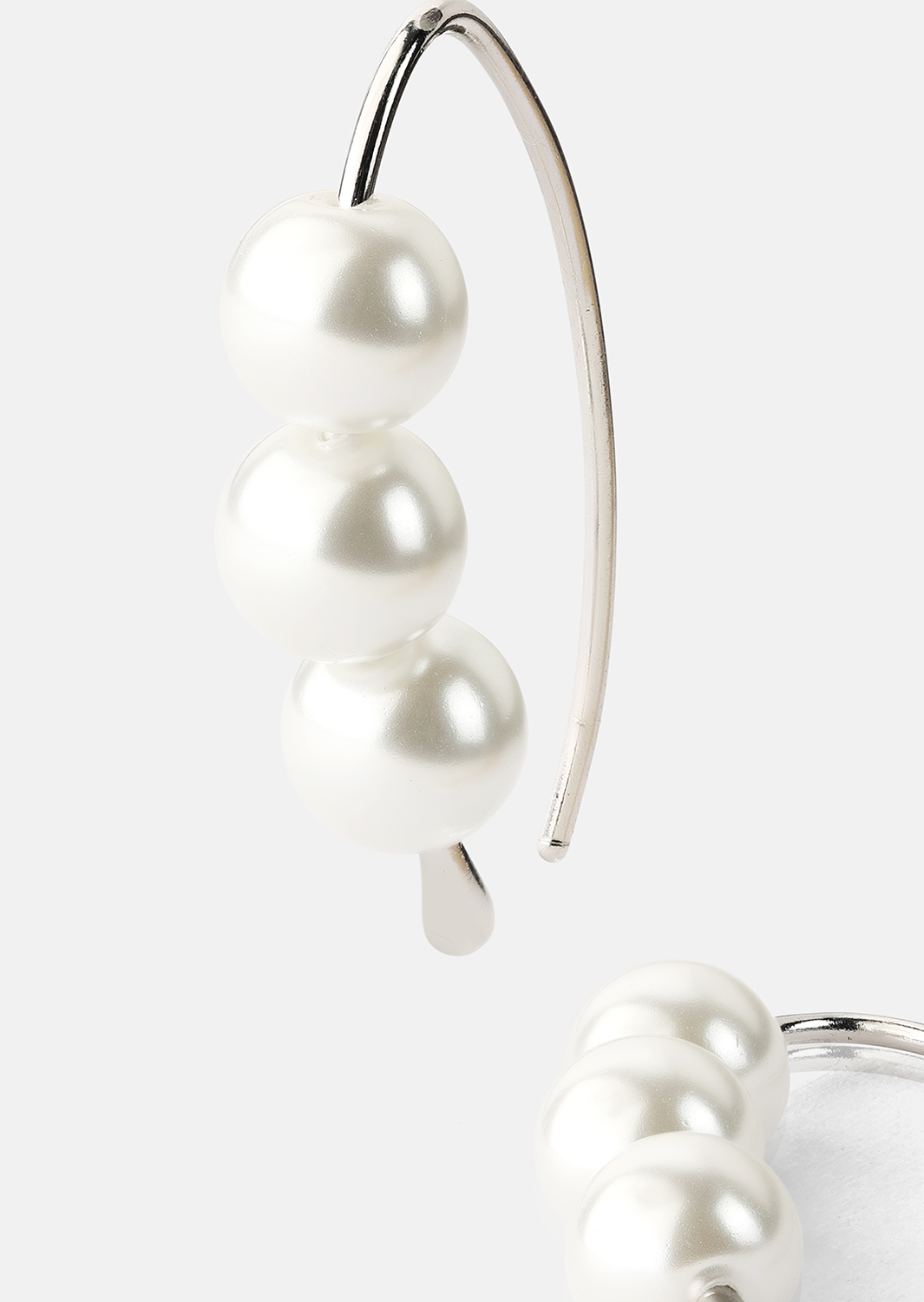 Øredobb Pearl Arc - Silver Plated