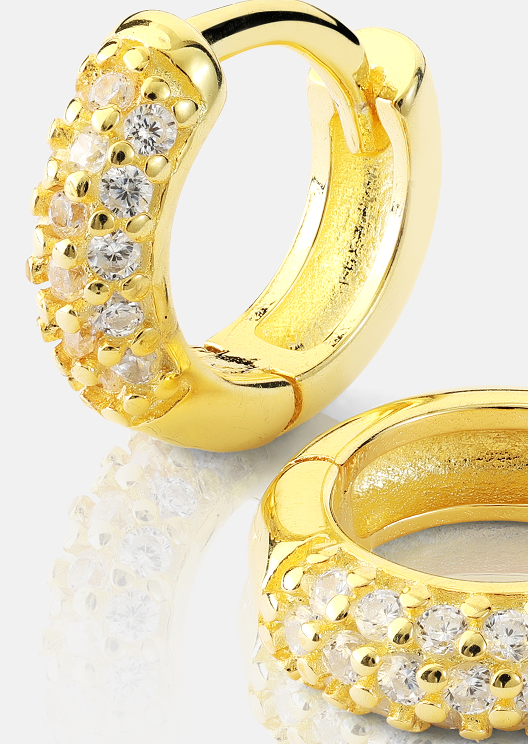 Øredobb Shimmer Hoops - 18k Gullbelagt