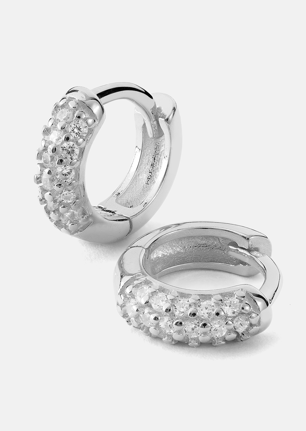 Øredobb Shimmer Hoops - Sølvbelagt