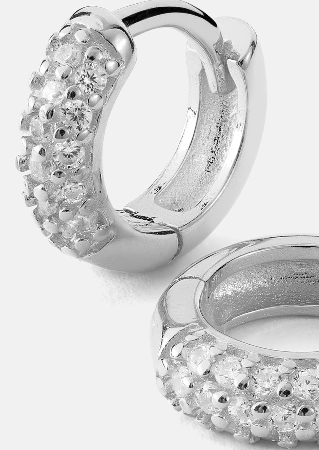 Øredobb Shimmer Hoops - Sølvbelagt