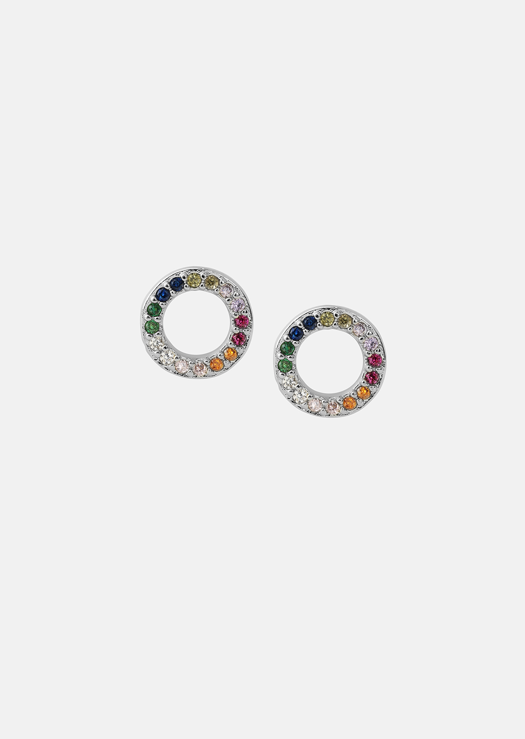 Øredobber Prism Halo - Silverplated