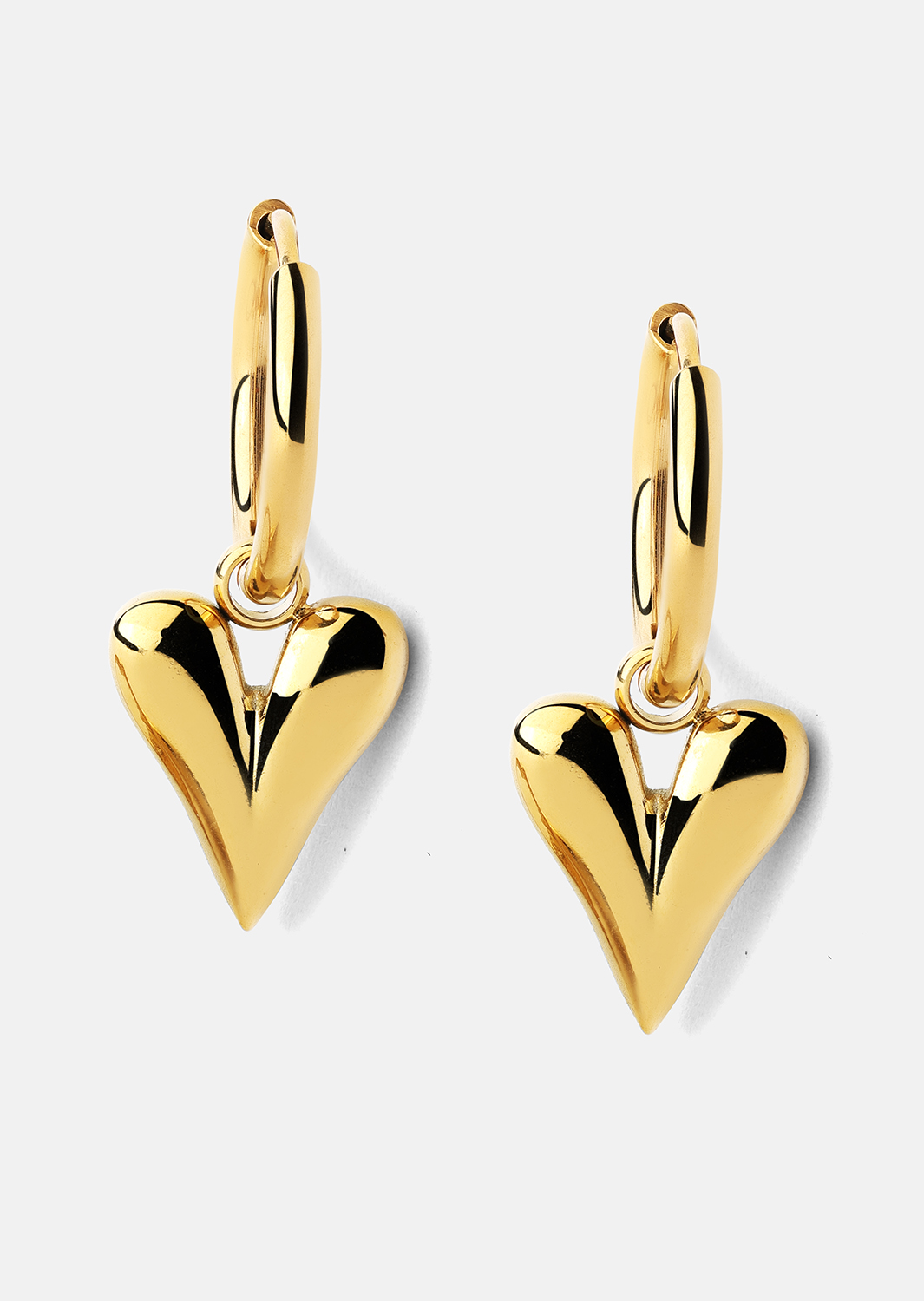 Øredobber Heart Drop - 18k Gold Plated