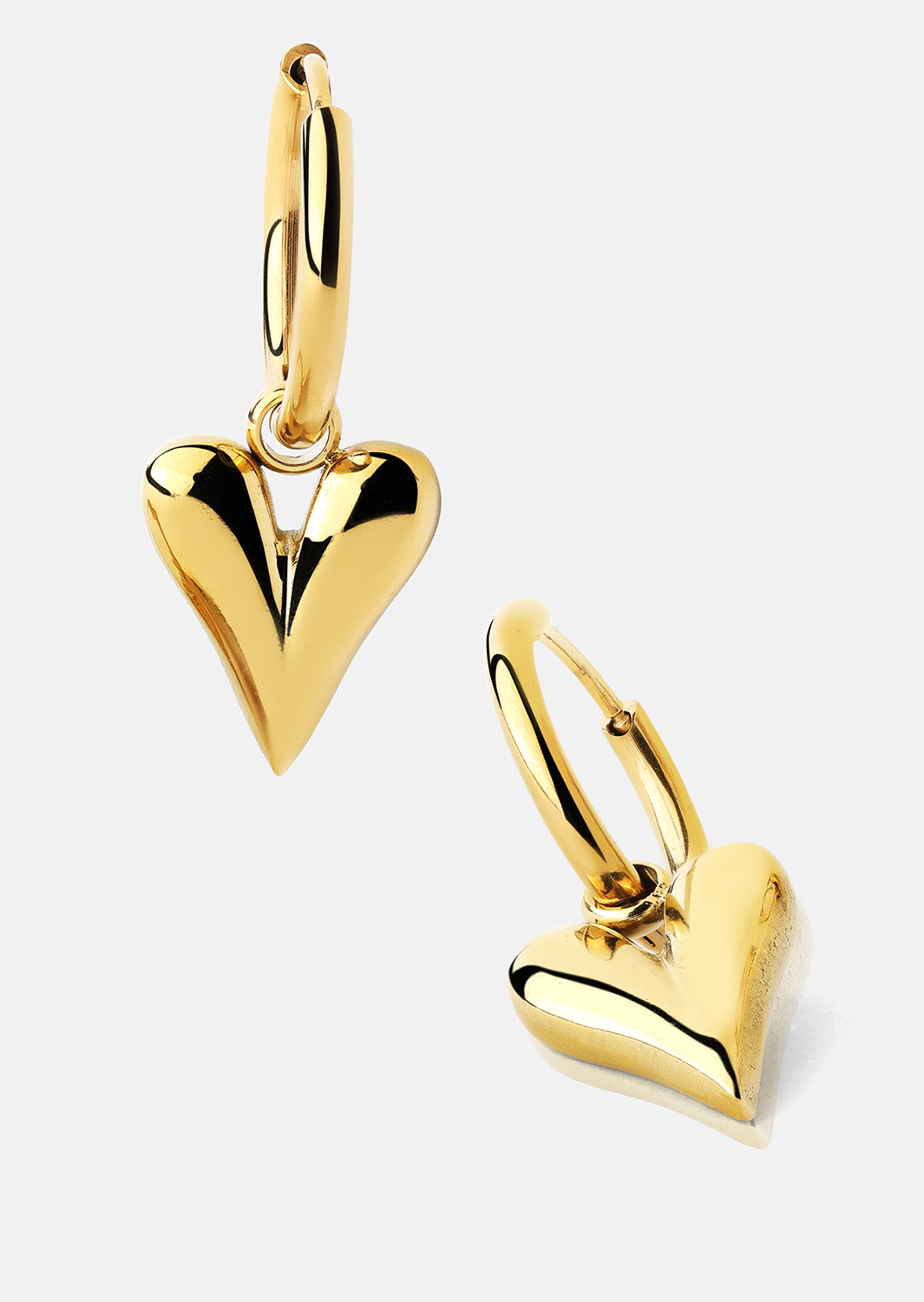 Øredobber Heart Drop - 18k Gold Plated