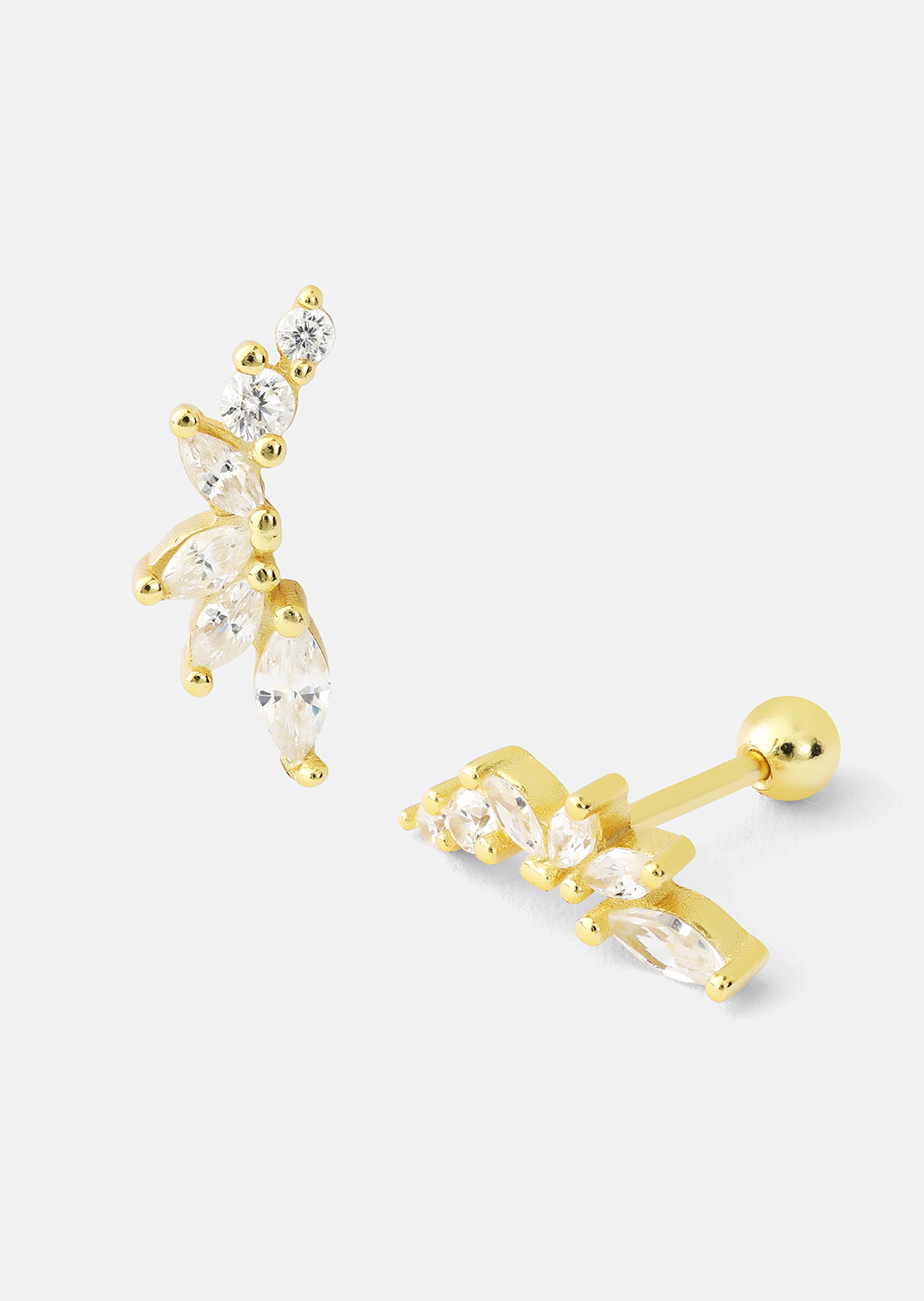 Øredobber Leaf Studs - 18k Gold Plated