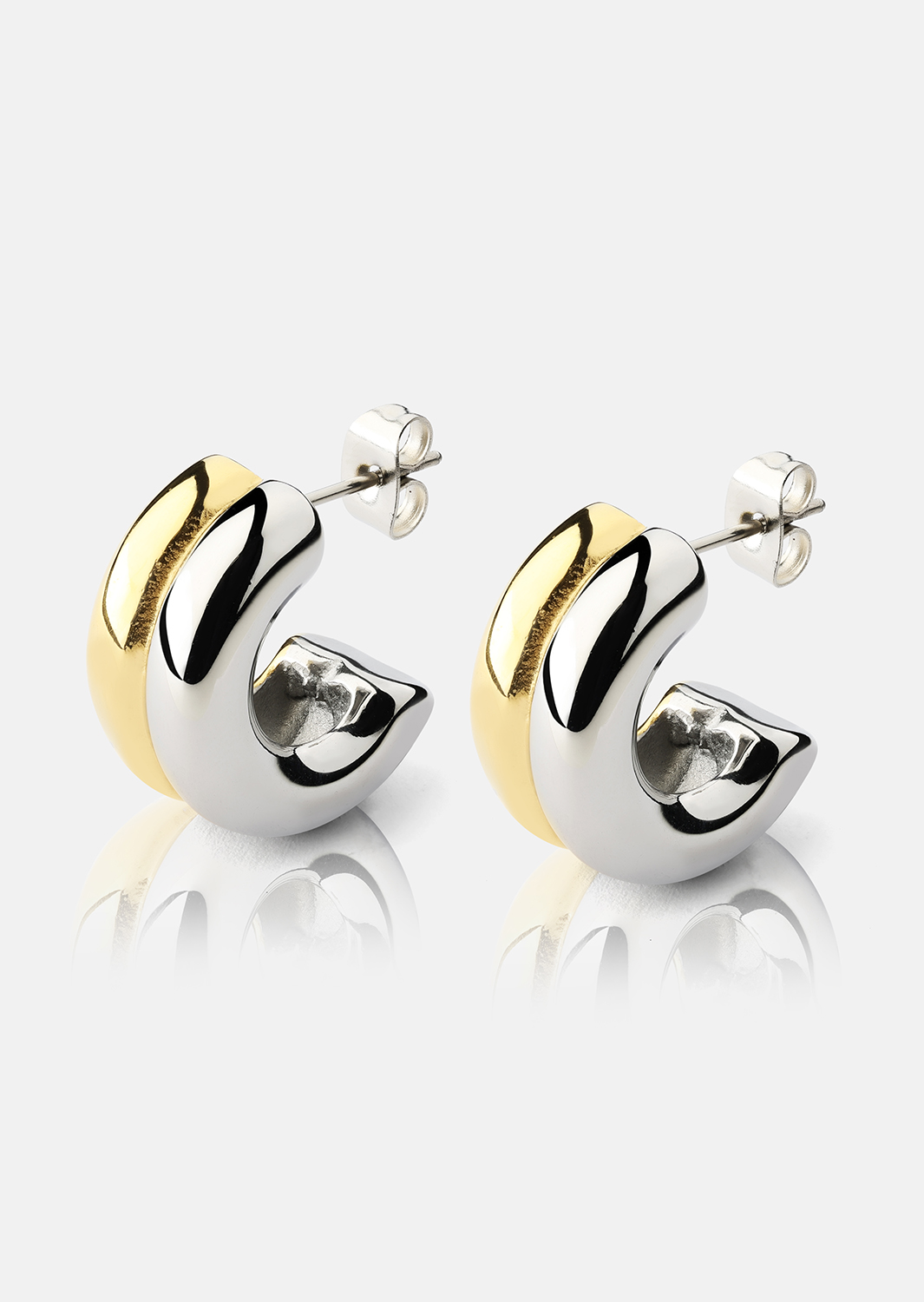 Øredobb Duo Glow - 18k Gullbelagt