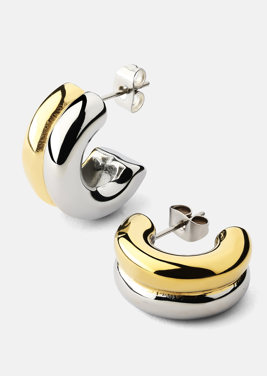 Øredobb Duo Glow - 18k Gullbelagt