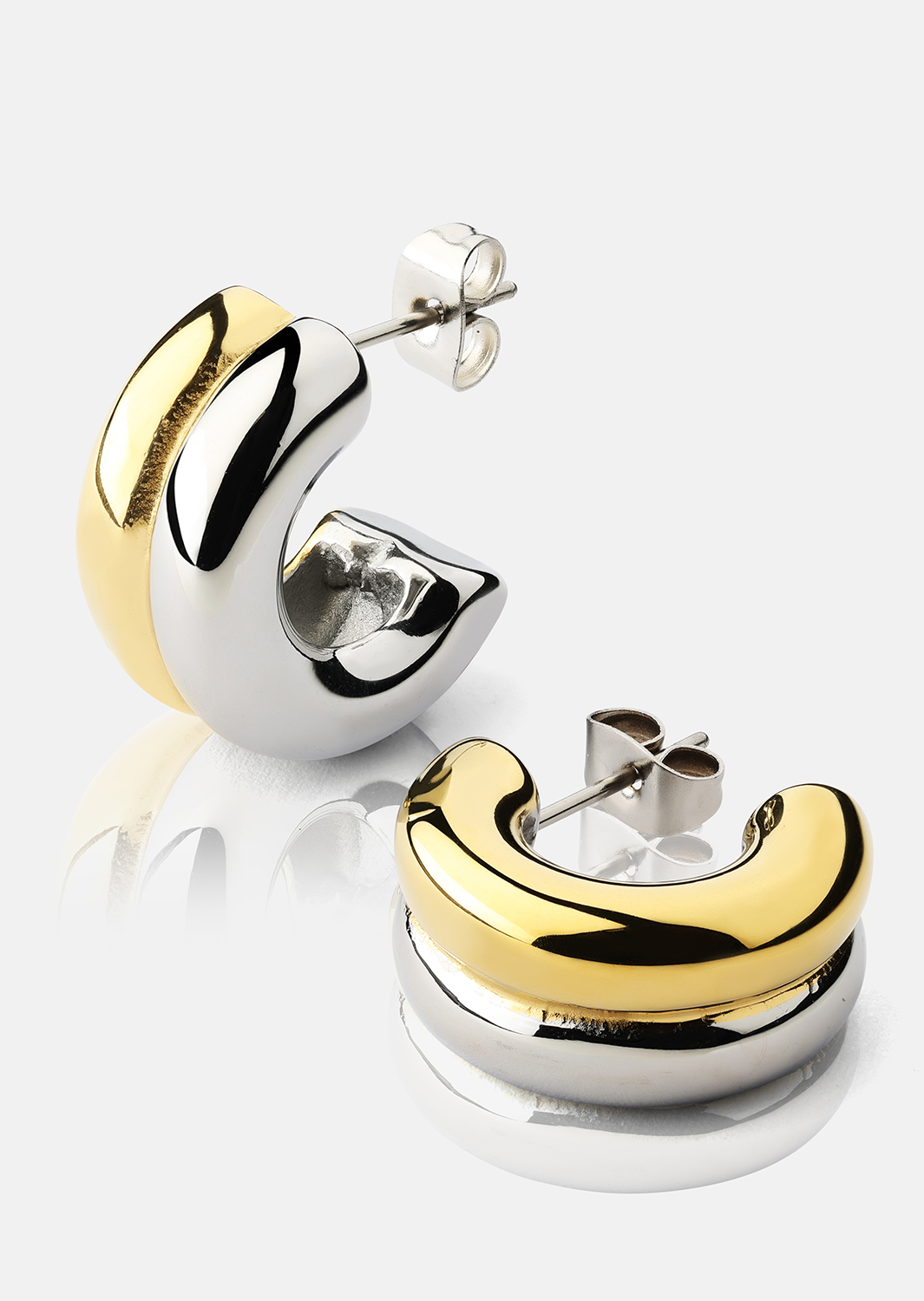Øredobb Duo Glow - 18k Gullbelagt
