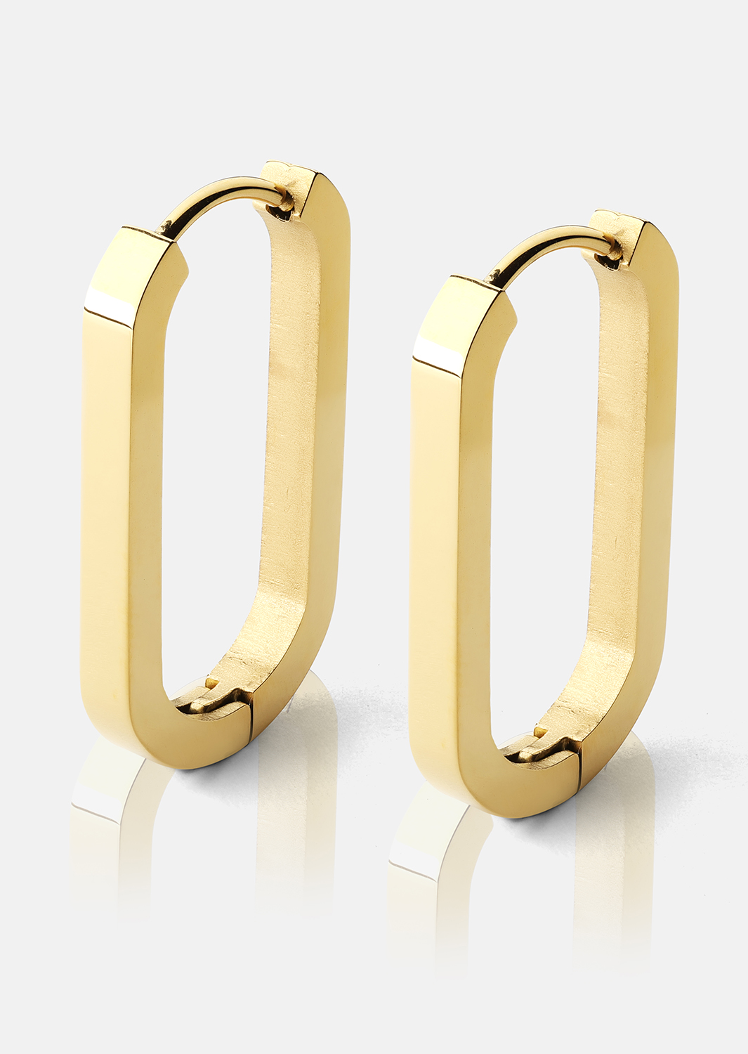Øredobb Edge Hoops- 18k Gullbelagt