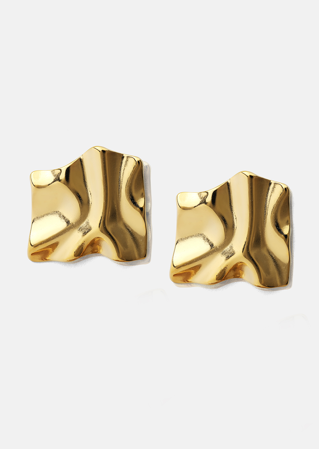 Øredobb Golden Ripple Studs - 18k Gullbelagt