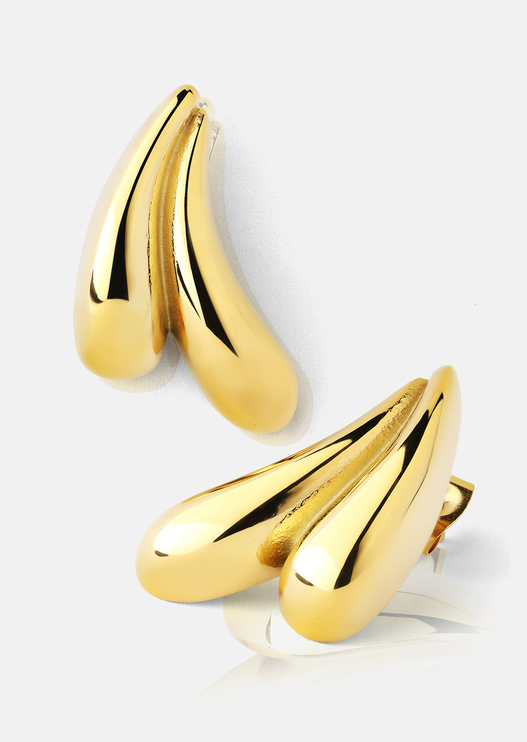  Øredobber Flow Curve – 18k Gold Plated