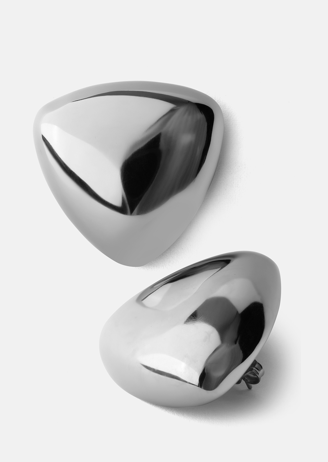 Øredobber Bold Curve – Sølvbelagte