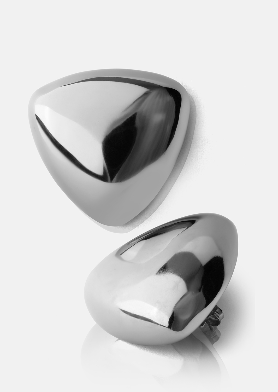 Øredobber Bold Curve – Sølvbelagte
