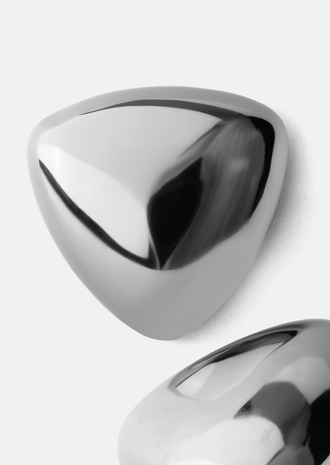 Øredobber Bold Curve – Sølvbelagte