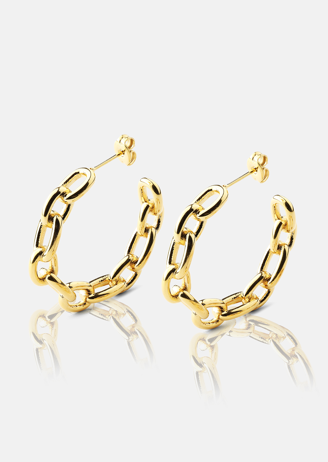 Øredobb Chain Bold - 18k Gullbelagt