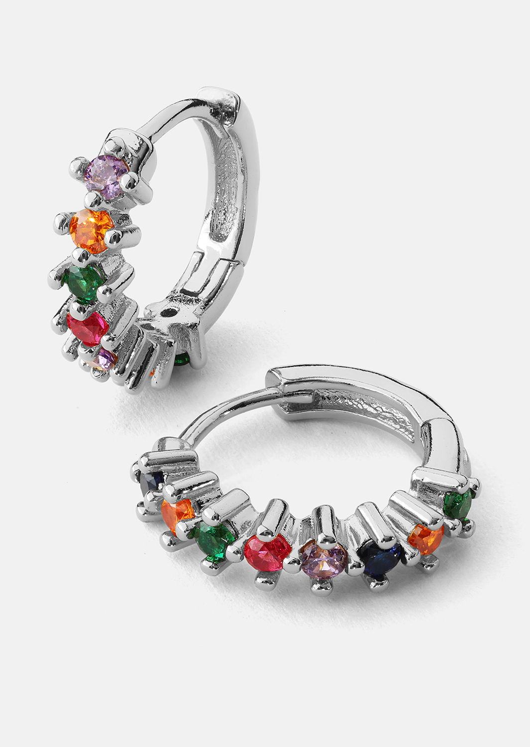 Øredobb Multicolor Shine - Sølvbelagt