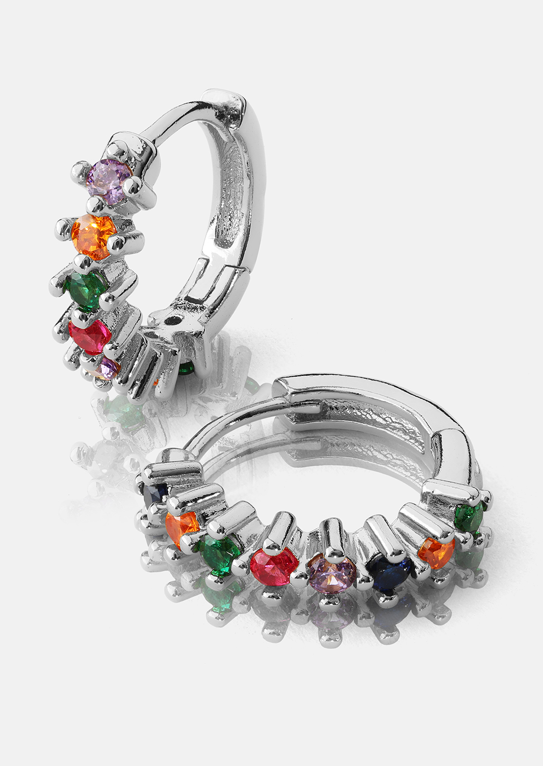 Øredobb Multicolor Shine - Sølvbelagt