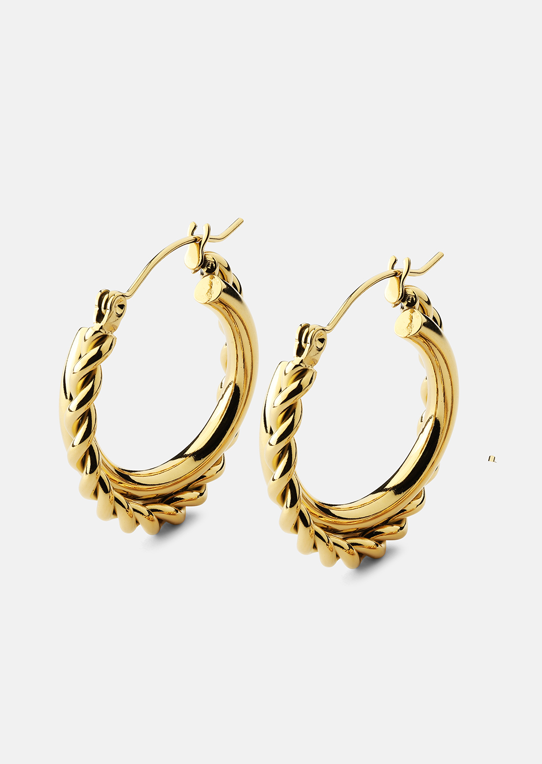 Øredobber Twist Elegance – 18k Gullbelagte