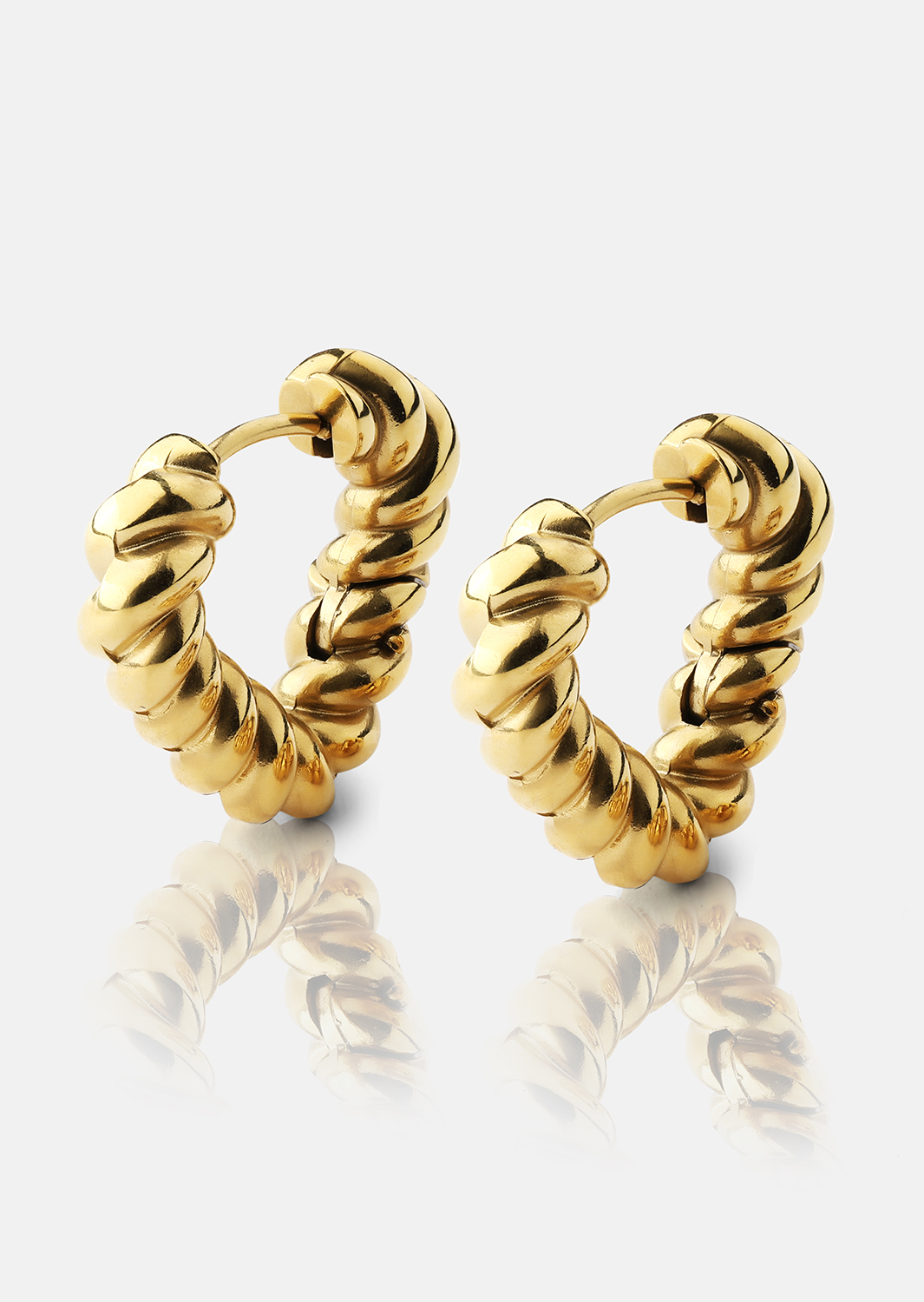  Øredobber Twisted Heart – 18k Gold Plated
