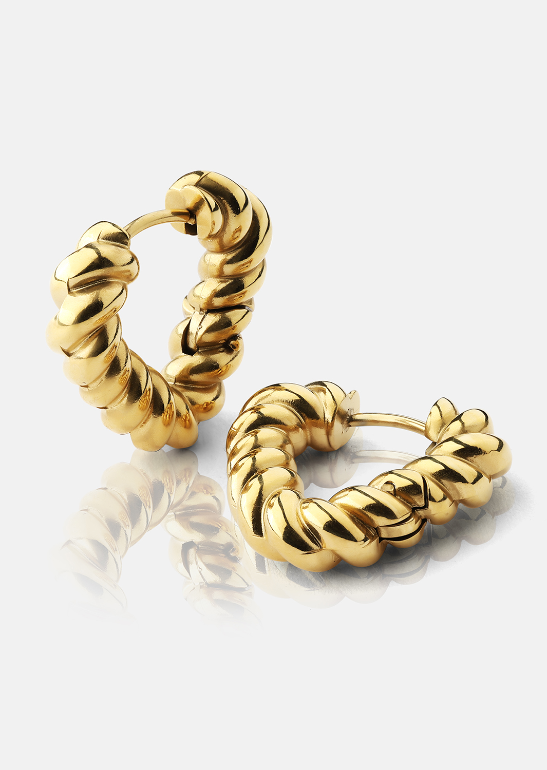  Øredobber Twisted Heart – 18k Gold Plated
