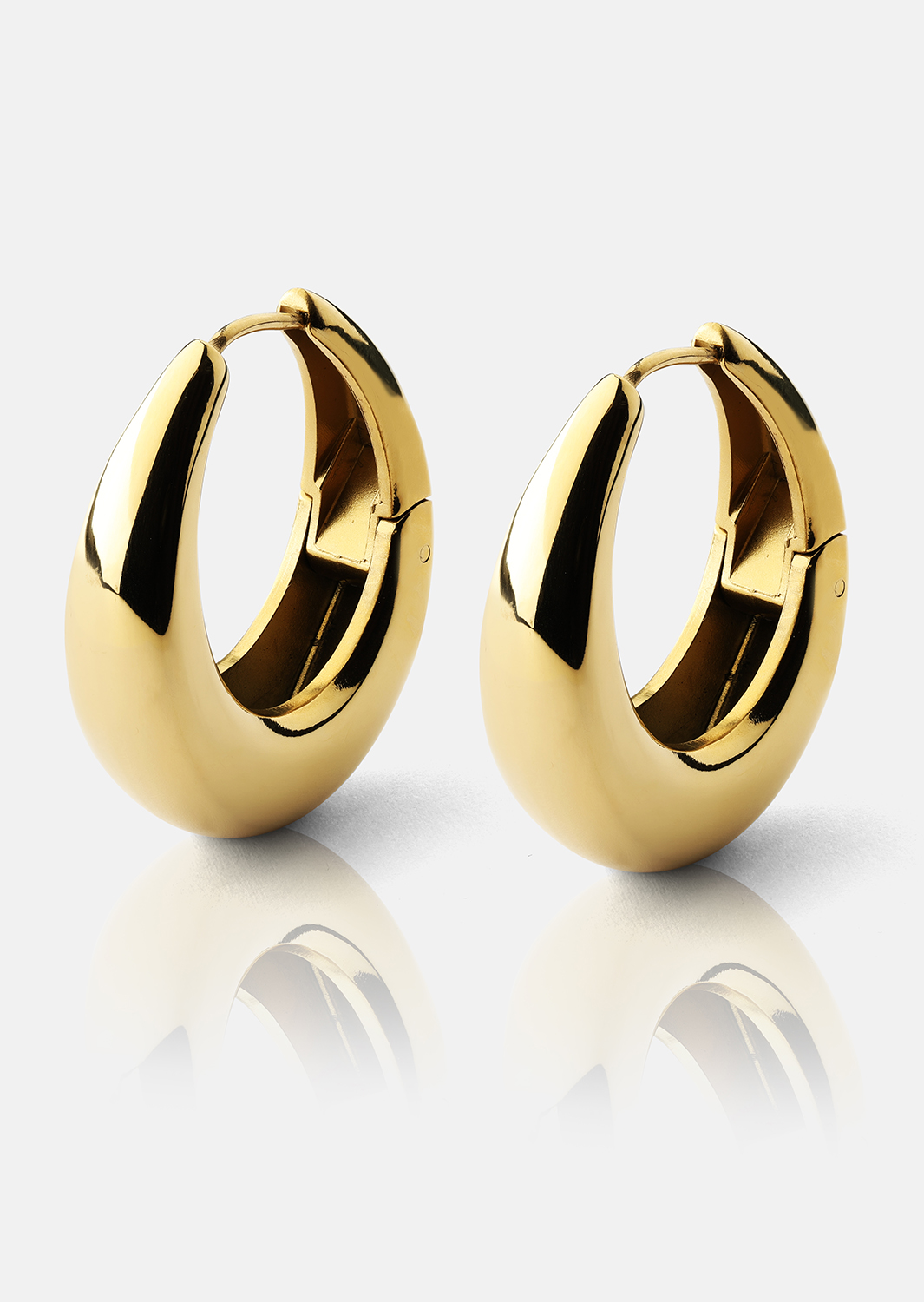 Øredobber Bold Curve – 18k Gullbelagte