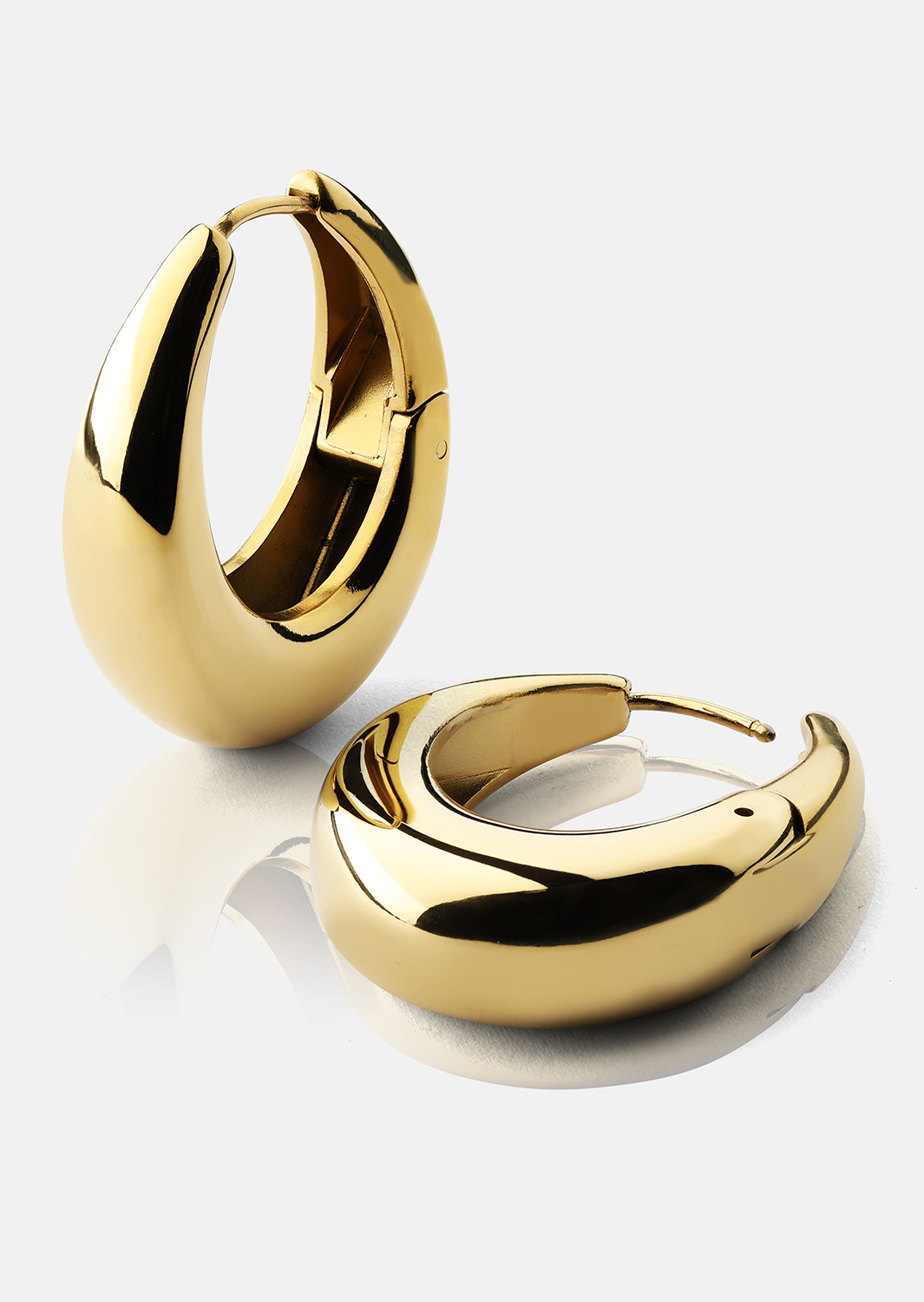 Øredobber Bold Curve – 18k Gullbelagte