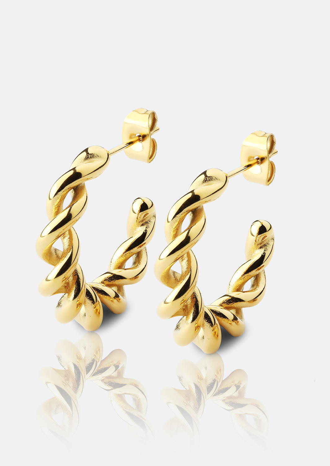 Øredobb Twist of Gold - 18k Gullbelagt