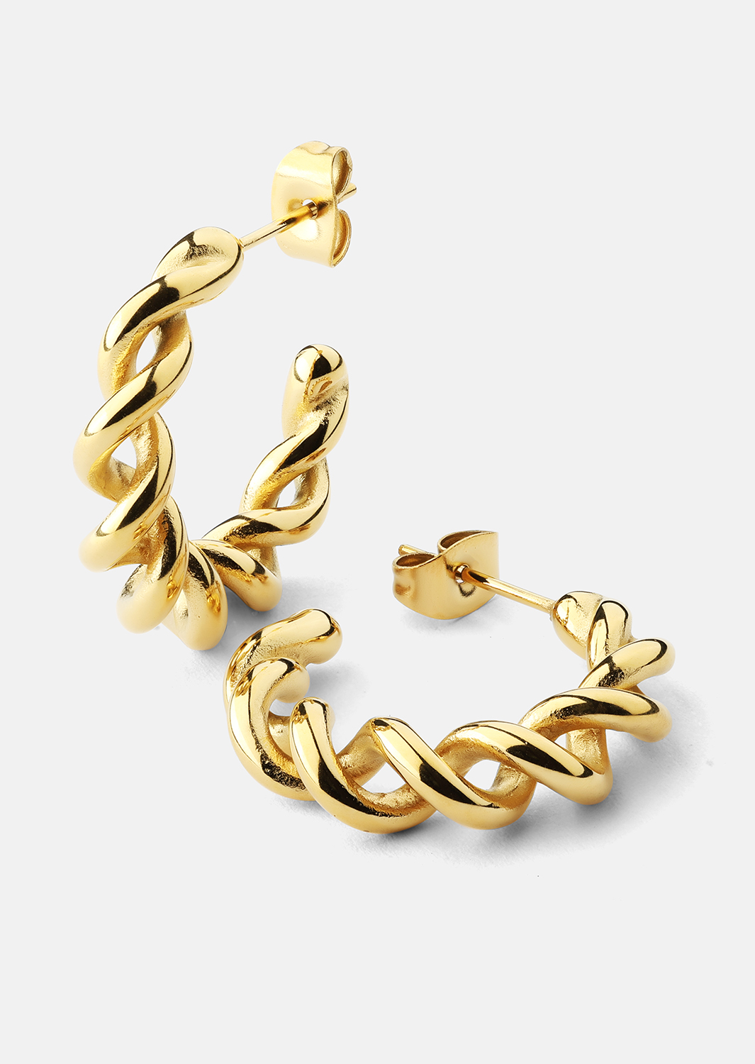 Øredobb Twist of Gold - 18k Gullbelagt